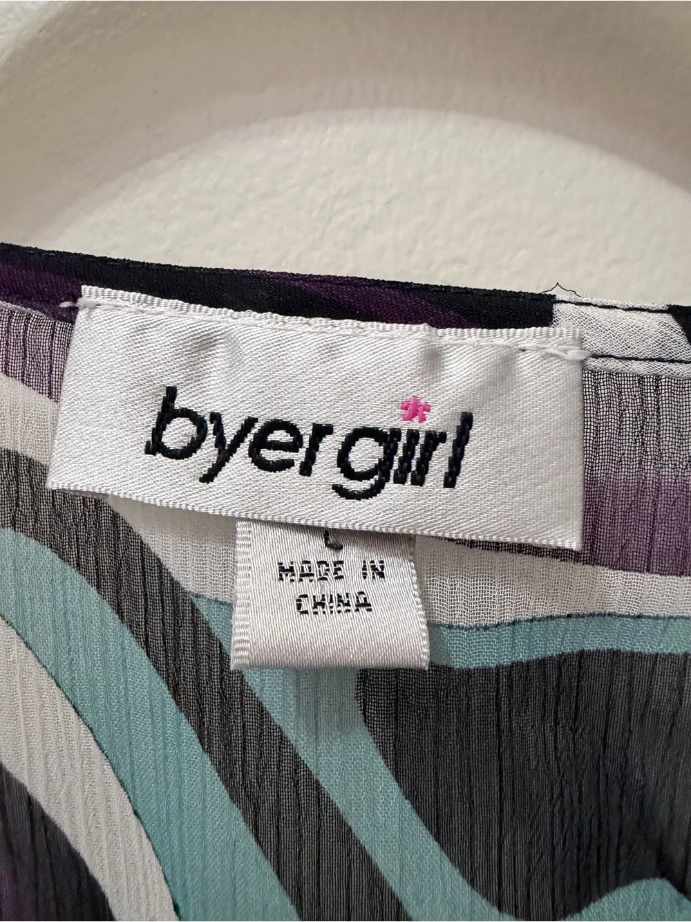 Vintage Y2K Baby Doll Retro Abstract Colorful Swirls Layered Shirt Girls L Bratz